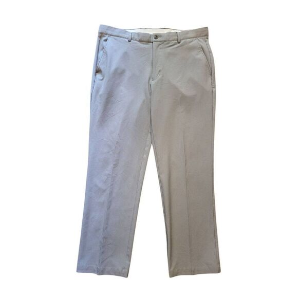 Greg Norman Pants Men's 36 Grey Golf Performance Stretch Flat Front - Picture 3 of 4
